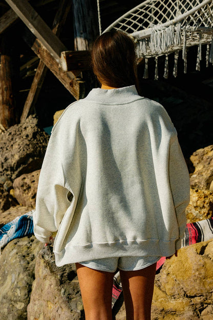 BUCKETLIST INC - IT2594-FCKCANCER Reversible Mock-Neck Sweatshirt
