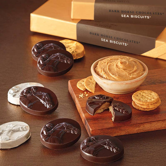 Harbor Sweets - Dark Chocolates Peanut Butter Sea Biscuits Gable Box