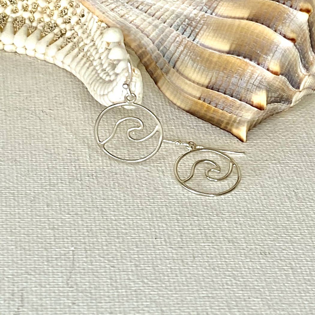 Jackie Gallagher Designs - Handmade Coastal Jewelry - Wave Circle Earring