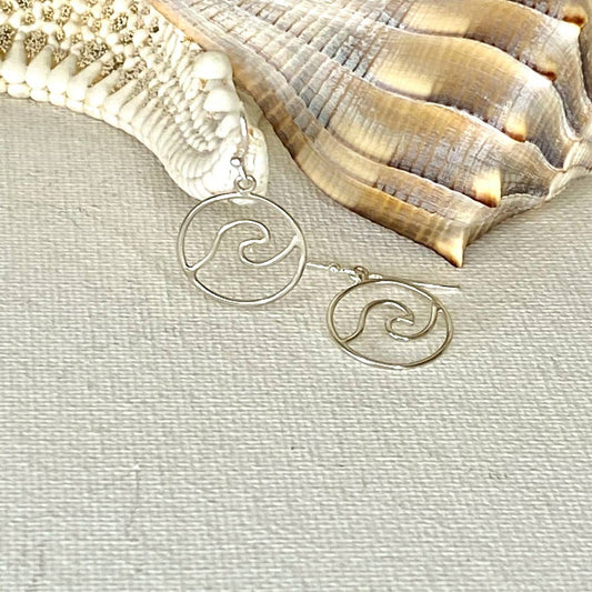 Jackie Gallagher Designs - Handmade Coastal Jewelry - Wave Circle Earring