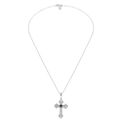 Silpada - Silpada 'Ocean Relic' Silver Blue Lapis Cross Necklace