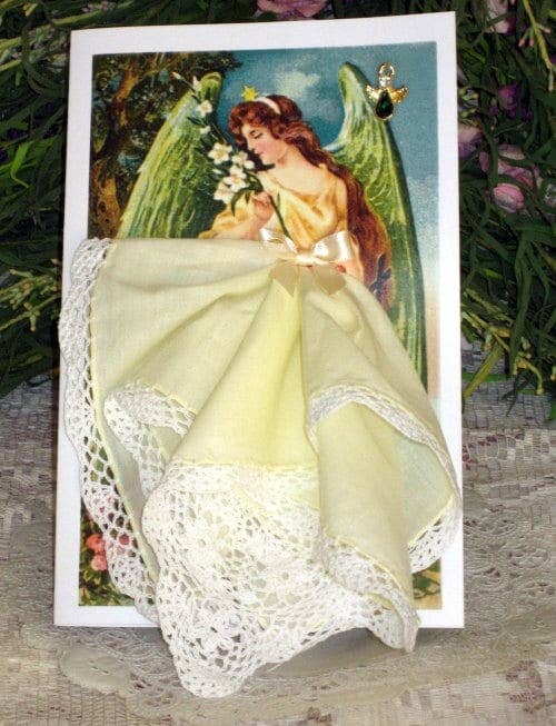 MOMENTS IN THYME - Guardian Angel Keepsake Hanky Card