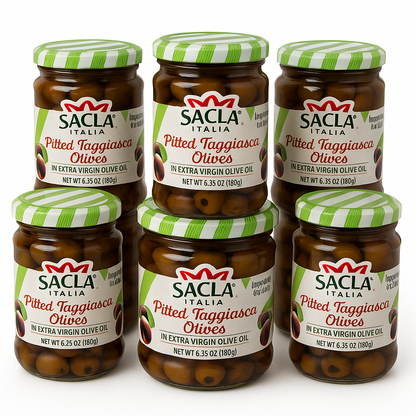 Sacla - Sacla Italy Pitted Taggiasca Olives in EVOO 6.35oz Imported