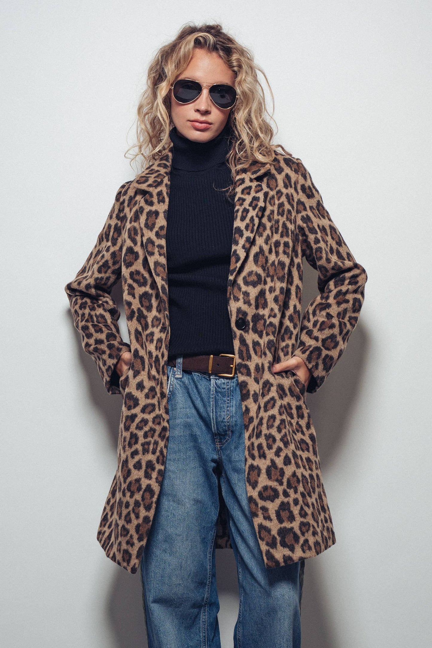 Leopard Print Oversized Statement Coat