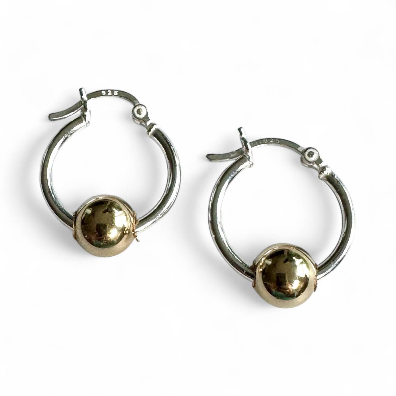 Jackie Gallagher Designs - Handmade Coastal Jewelry - Sterling Silver Ball Hoop