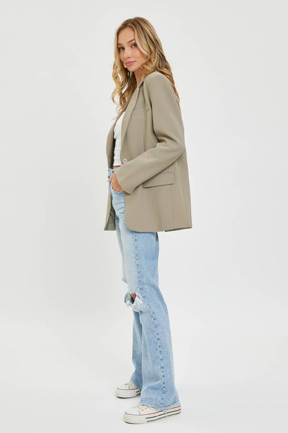 SW1553 OVERSIZED JACKET/BLAZER: BLACK / L