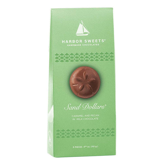 Harbor Sweets Chocolates - Milk Chocolate Sand Dollars Gable Box - 6 pc