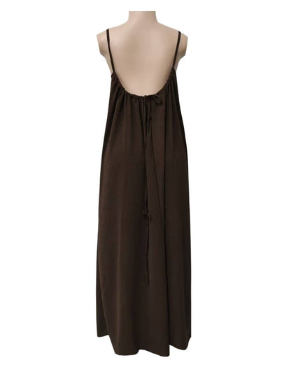Rosa Clothing - Boho Beach Backless Tie Multi Color Cami Dress