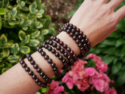 The Healing Sanctuary - Garnet Beaded Bracelets 8mm