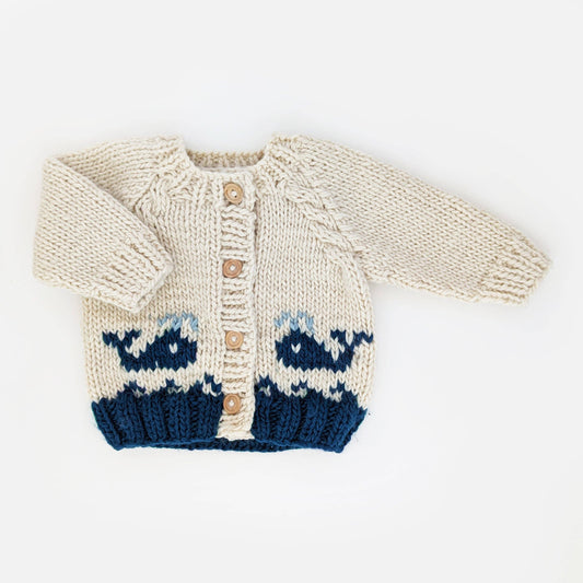 Huggalugs - Whale Cardigan Sweater for Baby & Toddler