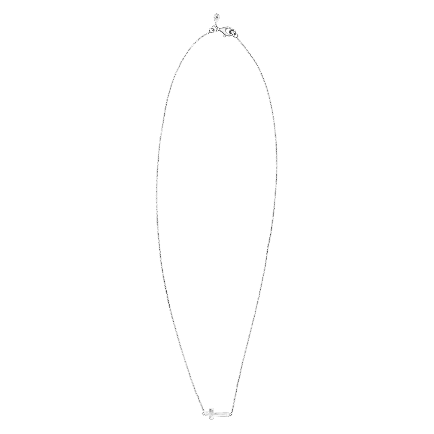 Silpada - Silpada 'Simplex Cross' Horizontal Cross Necklace in Sterlin: White