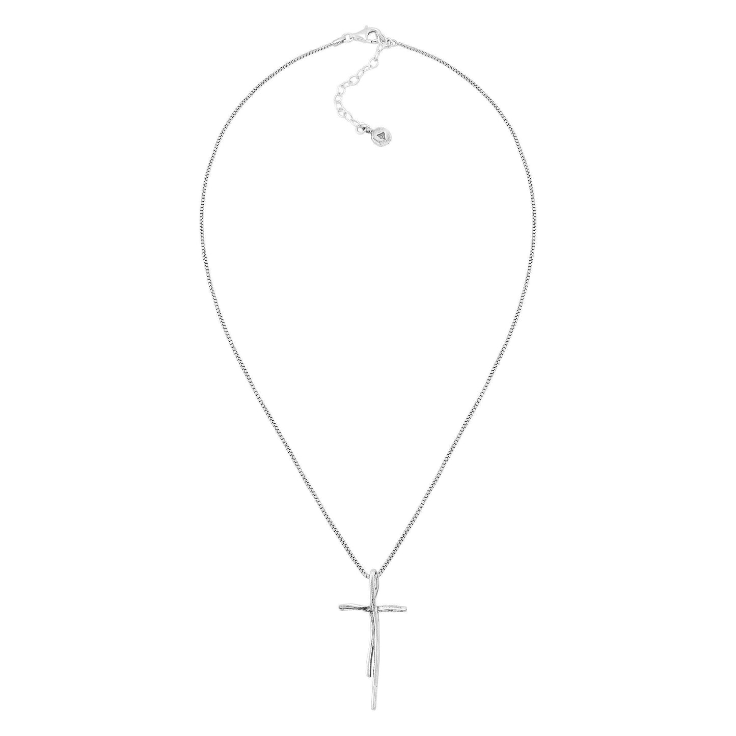 Silpada - Silpada 'Organic Cross' Pendant Necklace in Sterli: 1 5/8