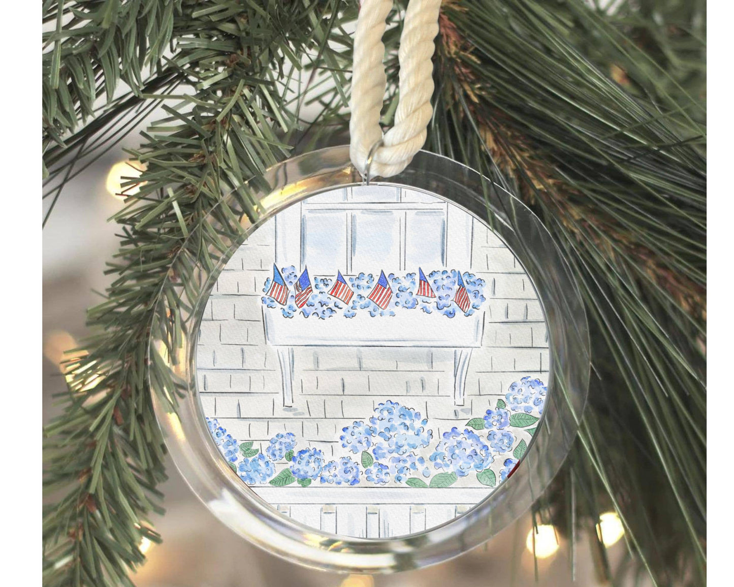 WonderfullyWrittenCo - Hydrangea Coastal Charm Ornament