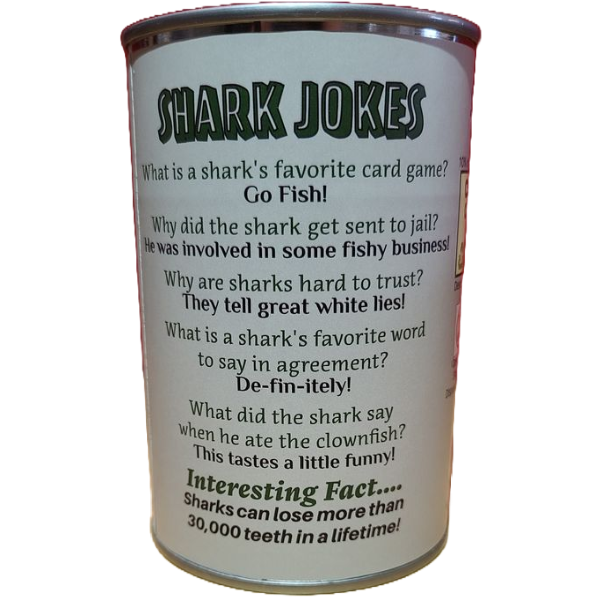 Canned Gifts - Canned Shark | Stuffed Animal Plush w/Jokes | Unique Gift