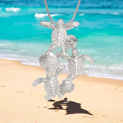 Big Blue by Roland St John - Ocean In Motion Hatchlings Pendant: 18"