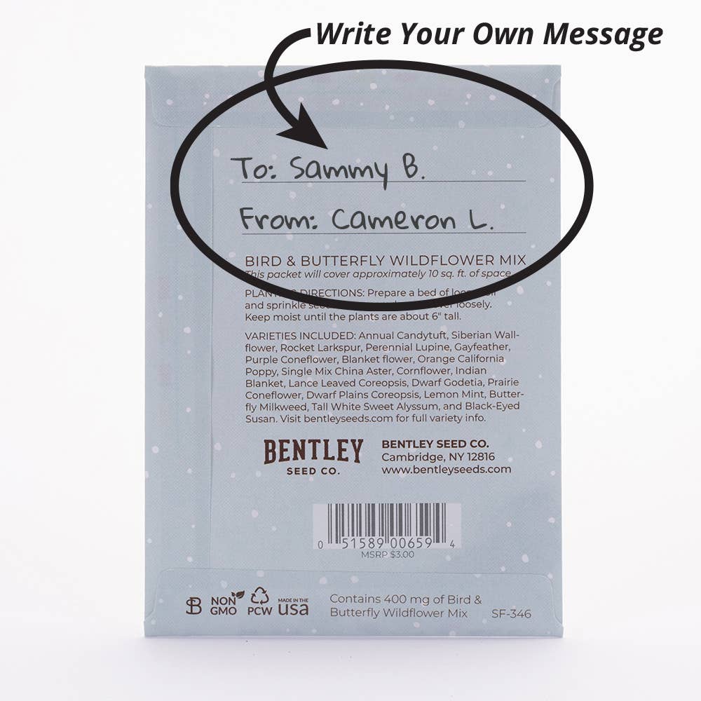 Bentley Seed Co. - Last Christmas Wreath of Cardinals Gift Tag Card - Seed Pkt