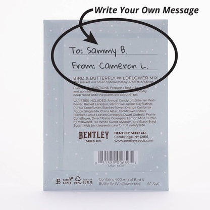Bentley Seed Co. - Last Christmas Wreath of Cardinals Gift Tag Card - Seed Pkt