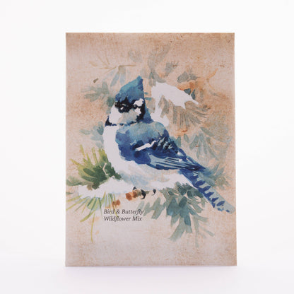 Bentley Seed Co. - Snowy Blue Jay Happy Holidays Gift Tag Card - Seed Packets