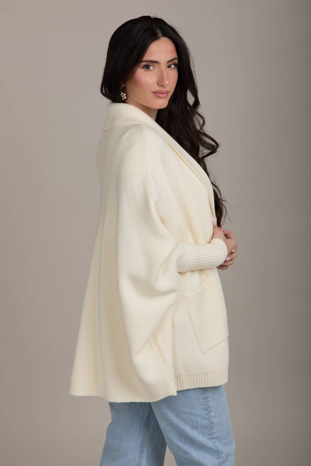 SAACHI - Open Front Oversize Cardigan