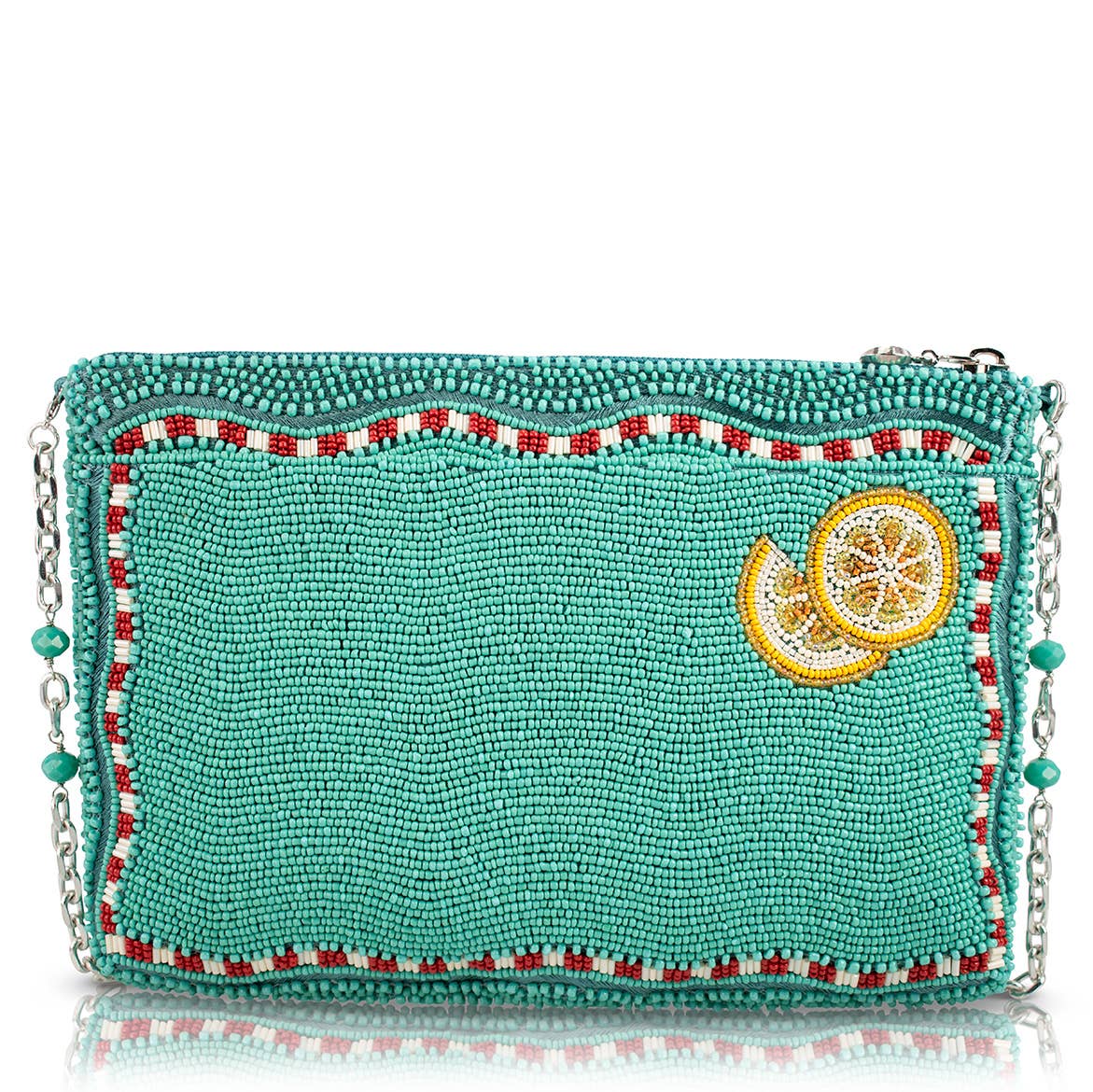 Mary Frances Accessories - Crack Me Up Lobster and Lemon Beaded Crossbody Handbag