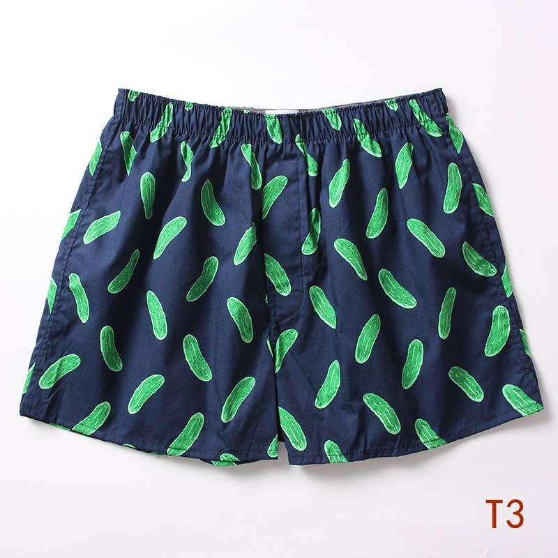 Rosa Clothing - Lobster & Pickles printed cotton casual boxer short