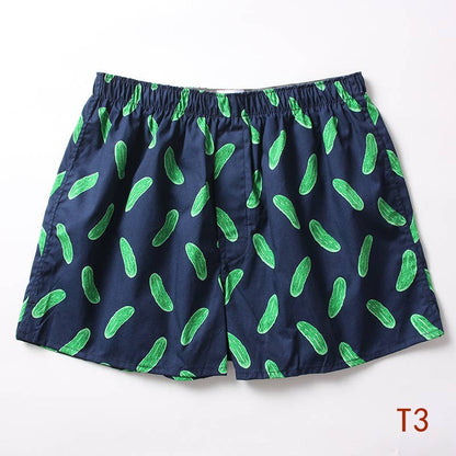 Rosa Clothing - Lobster & Pickles printed cotton casual boxer short