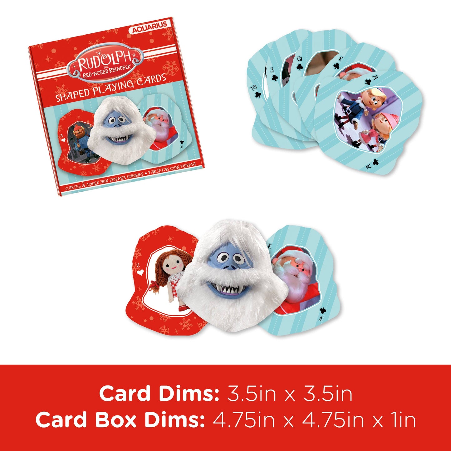 AQUARIUS, GAMAGO, ICUP, & ROCK SAWS by NMR Brands - Rudolph Shaped Playing Cards