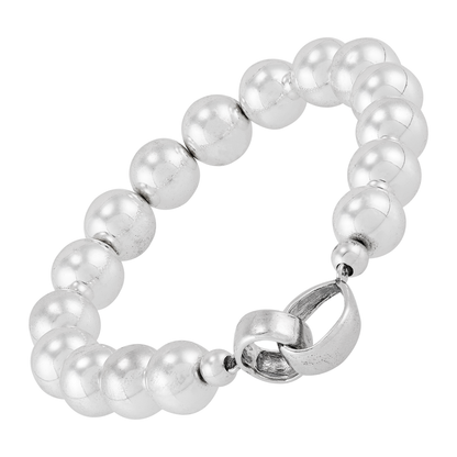 Silpada - Silpada 'Great Destinations' Silver Hematite Bracelet, 7.5": White / 7.5