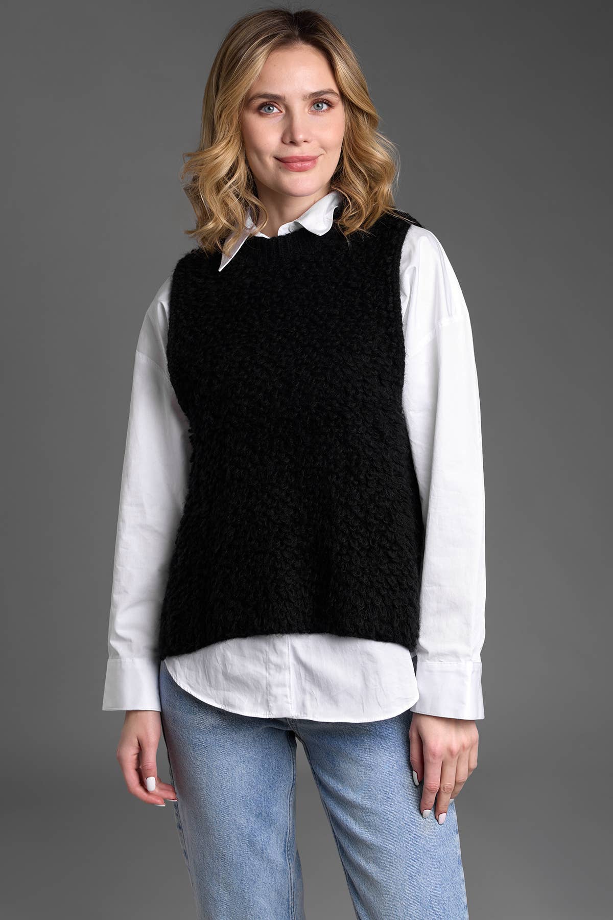 SAACHI - Cozy Sweater Tie Poncho