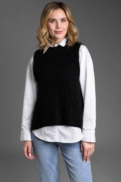 SAACHI - Cozy Sweater Tie Poncho