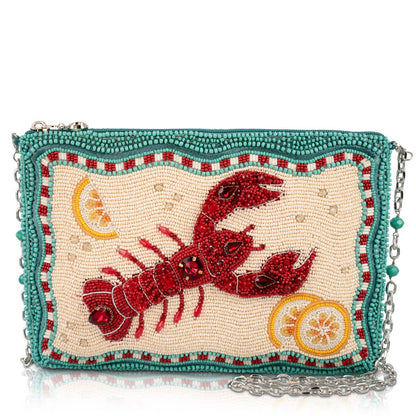 Mary Frances Accessories - Crack Me Up Lobster and Lemon Beaded Crossbody Handbag