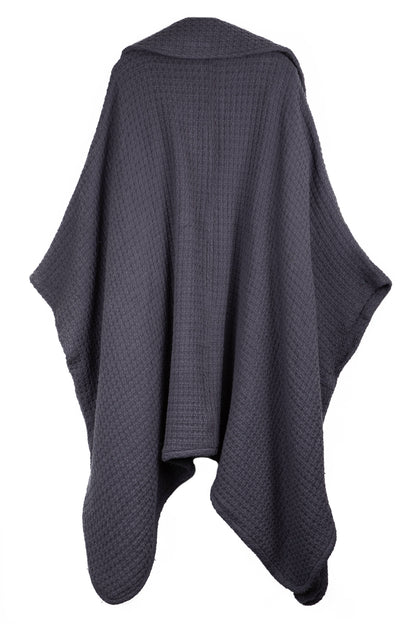 SAACHI - Comfy Oversized Waffle Knit Collared Jacket