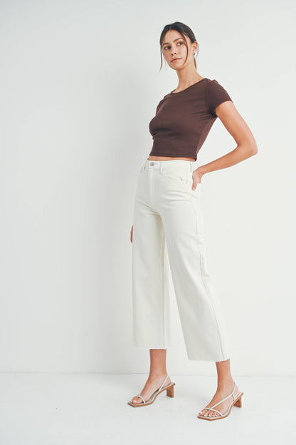 JUST BLACK DENIM - BP460 - VANILLA BEAN - Scissor Cut Wide Leg