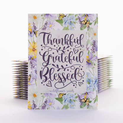 Bentley Seed Co. - Thankful Grateful Blessed - Wildflower Mix Seed Packets