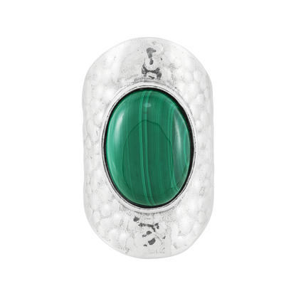 Silpada - Silpada 'With Nature' Sterling Silver Malachite Ring: 7
