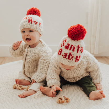 Huggalugs - Santa Baby Hand Knit Beanie Hat Baby & Kids