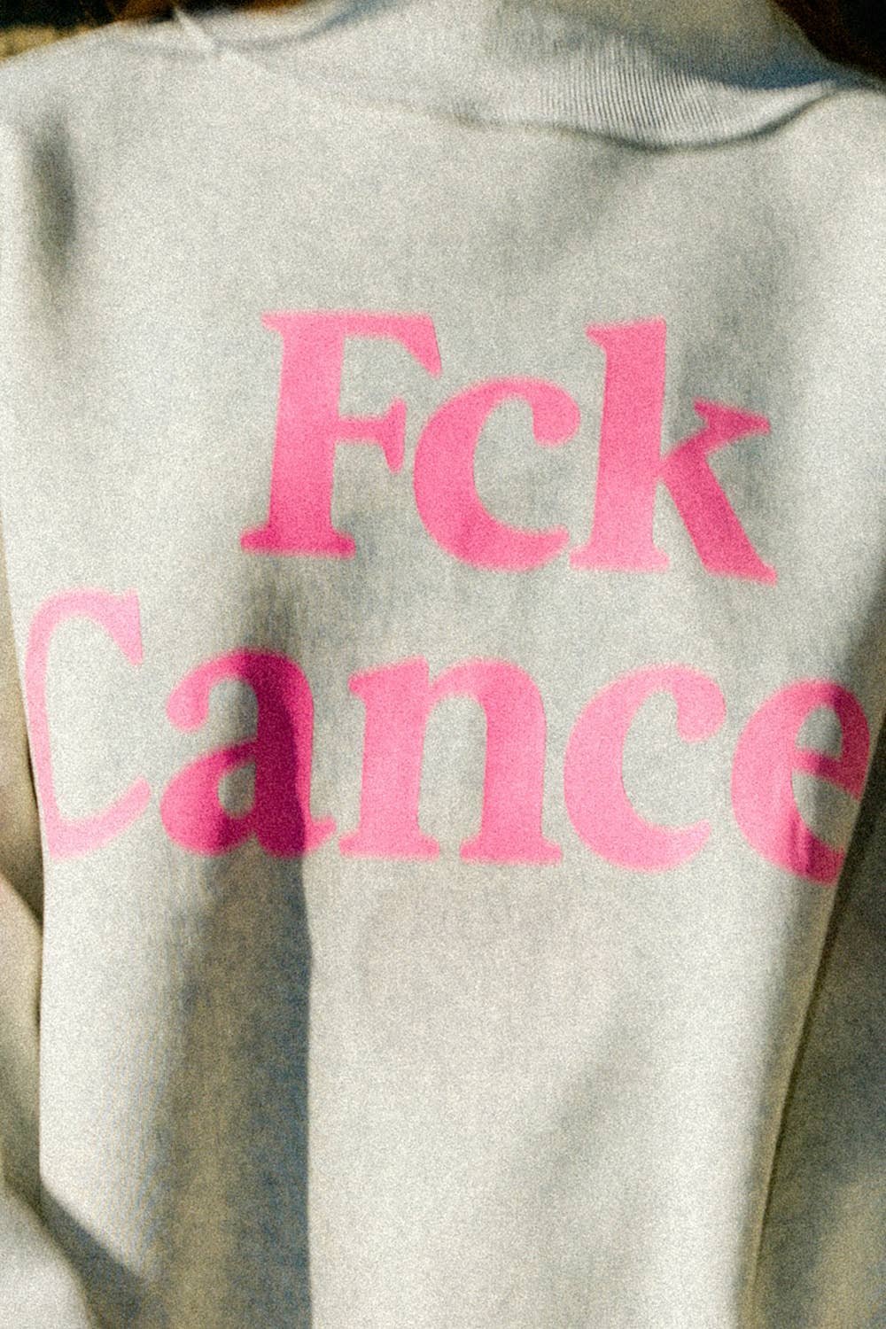 BUCKETLIST INC - IT2594-FCKCANCER Reversible Mock-Neck Sweatshirt