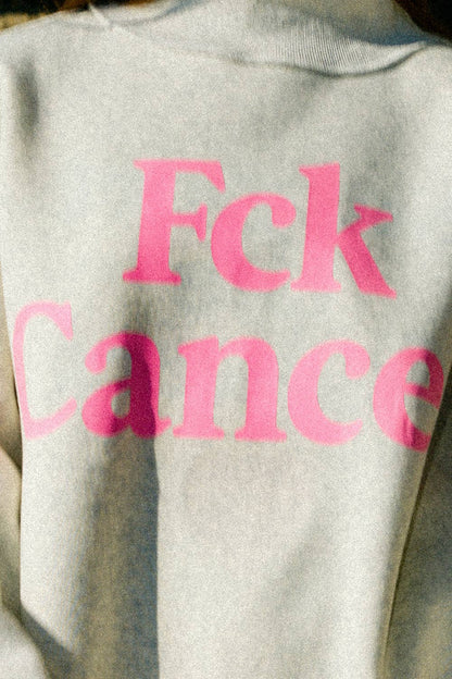BUCKETLIST INC - IT2594-FCKCANCER Reversible Mock-Neck Sweatshirt