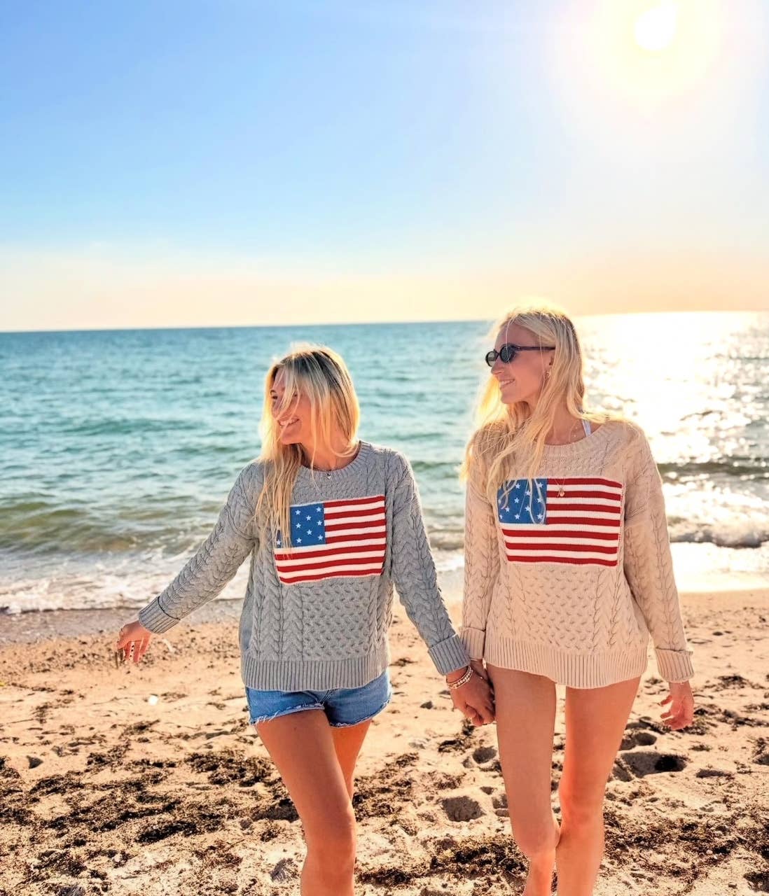 Pink Pineapple - Cable Flag Sweater in 5 colors