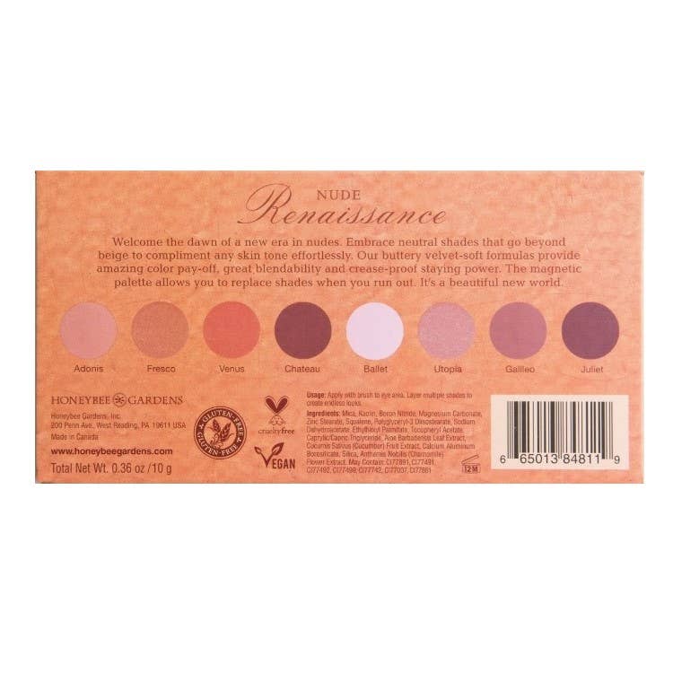 Honeybee Gardens Natural Cosmetics & Body Care - 'Nude Renaissance' Refillable Eye Shadow Palette