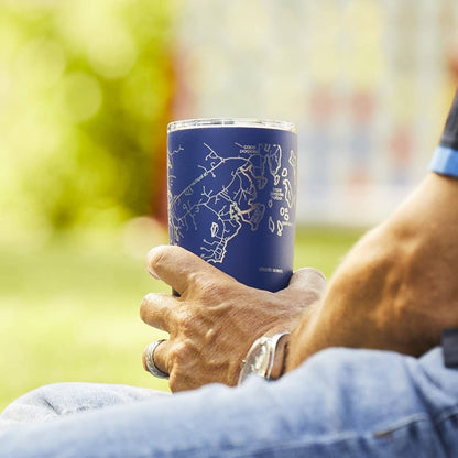 Well Told - CUSTOM ETCHED U.S. City / Town Map - 20 oz Insulated Tumbler: White