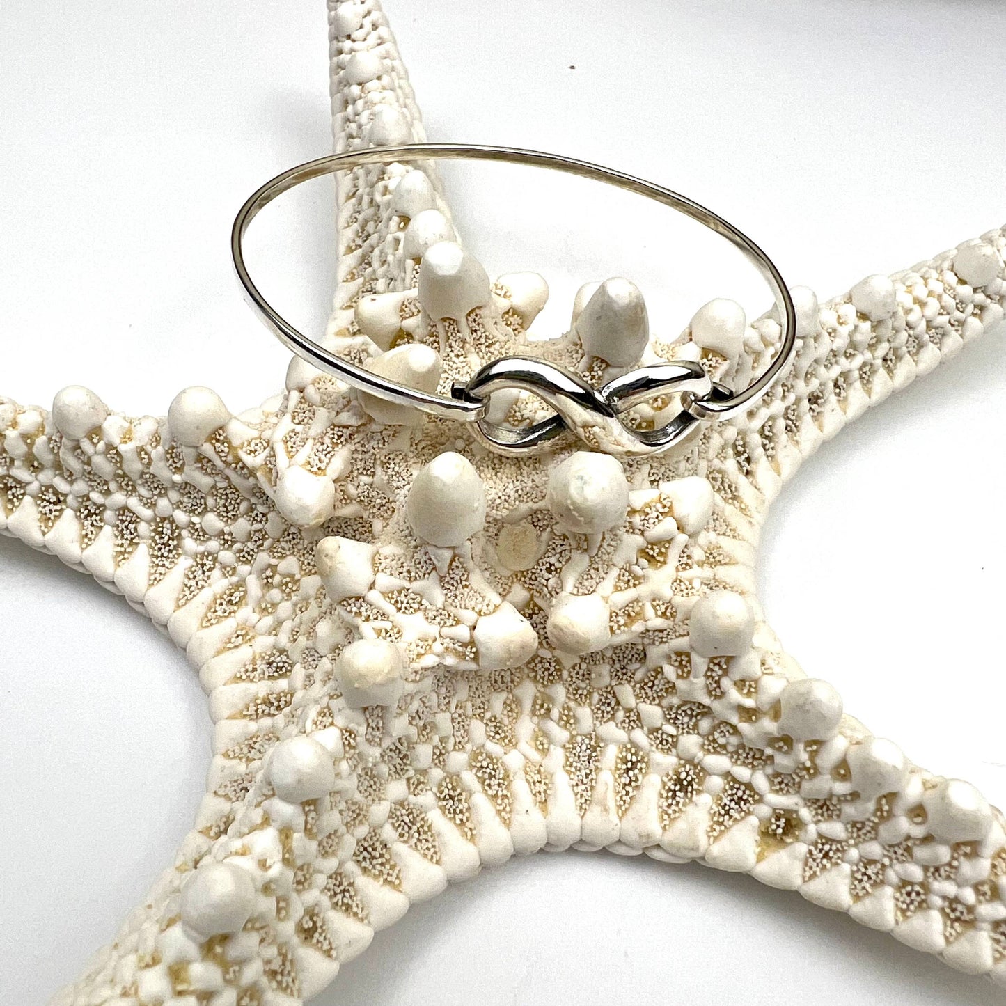 Jackie Gallagher Designs - Handmade Coastal Jewelry - Sterling silver Infinity Bangle