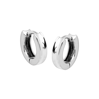 Silpada - Silpada 'Soleil Concave' Huggie Hoop Earrings in  Silver: White / 7/16