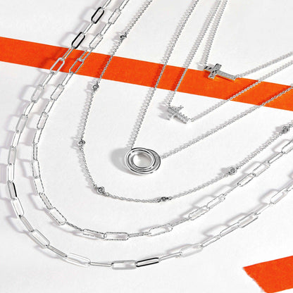 Silpada - Silpada 'Graffetta Matte' Necklace in Silver: Silver / 18