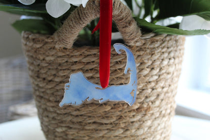 WonderfullyWrittenCo - Cape Cod Map Watercolor Ornament