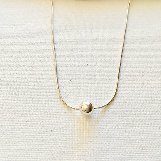 Jackie Gallagher Designs - Handmade Coastal Jewelry - Sterling Silver & Silver Ball Necklace 20"
