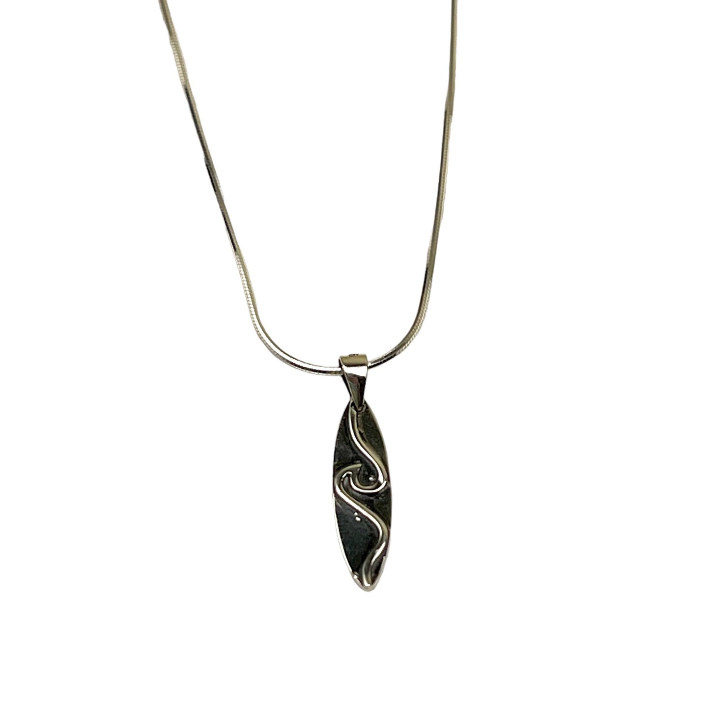 Jackie Gallagher Designs - Handmade Coastal Jewelry - Surfin' the Wave Sterling silver necklace