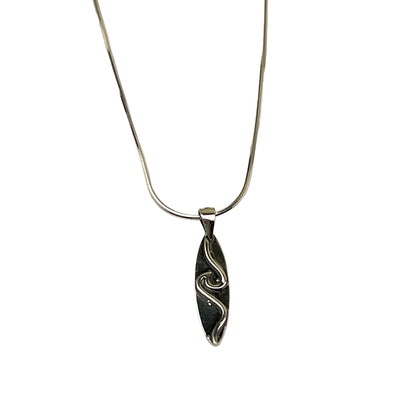 Jackie Gallagher Designs - Handmade Coastal Jewelry - Surfin' the Wave Sterling silver necklace