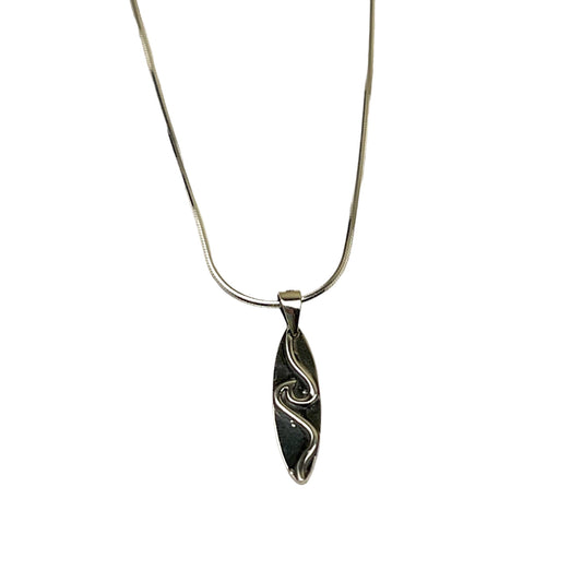 Jackie Gallagher Designs - Handmade Coastal Jewelry - Surfin' the Wave Sterling silver necklace
