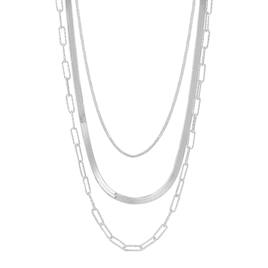 Silpada - Silpada 'Power of Three' Sterling Silver Necklace, 18" + 2": No Stone / 20